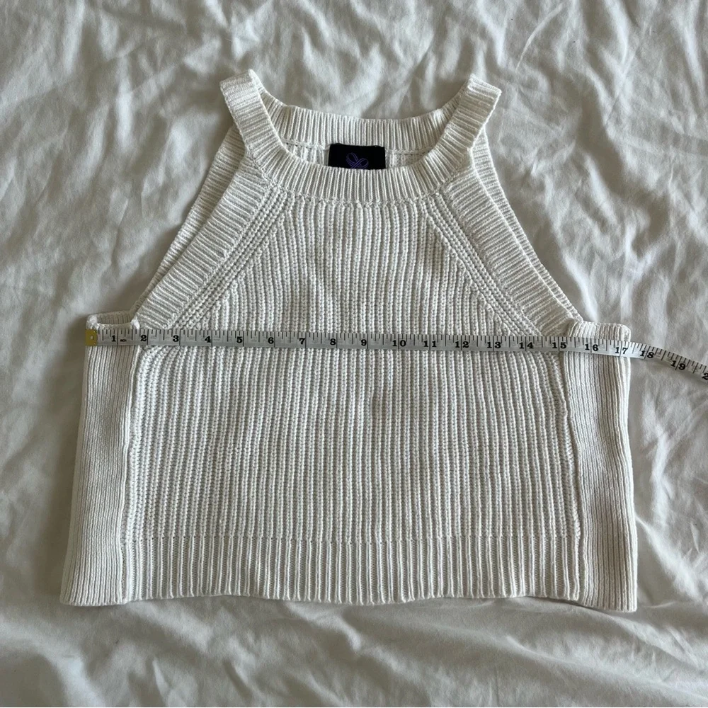 Knitted cropped tank top vest - Picture 5 of 6